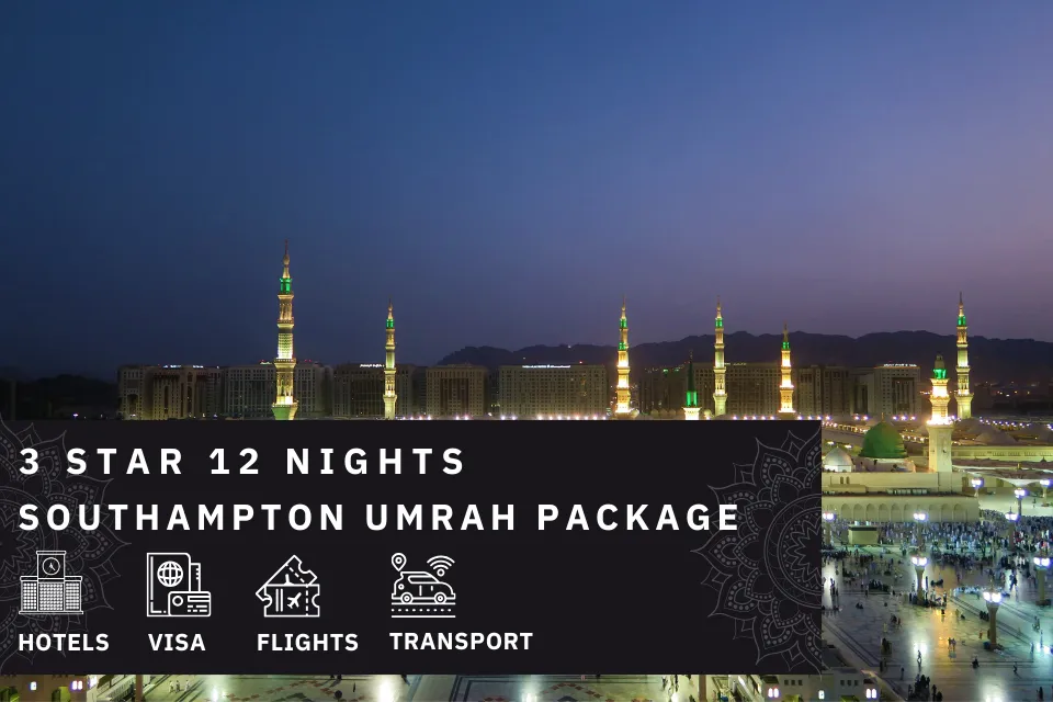 12 Nights 3 Star Southampton Umrah Package